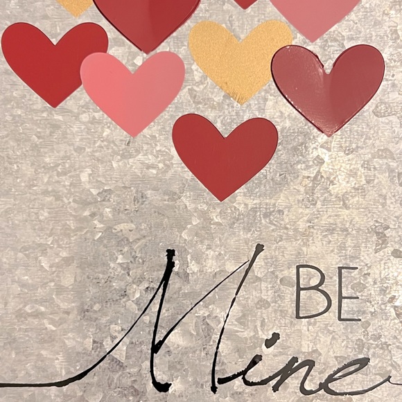 Be Mine Rustic Farmhouse Style Valentines Day Sign hang or stand on tiered tray - Picture 3 of 11